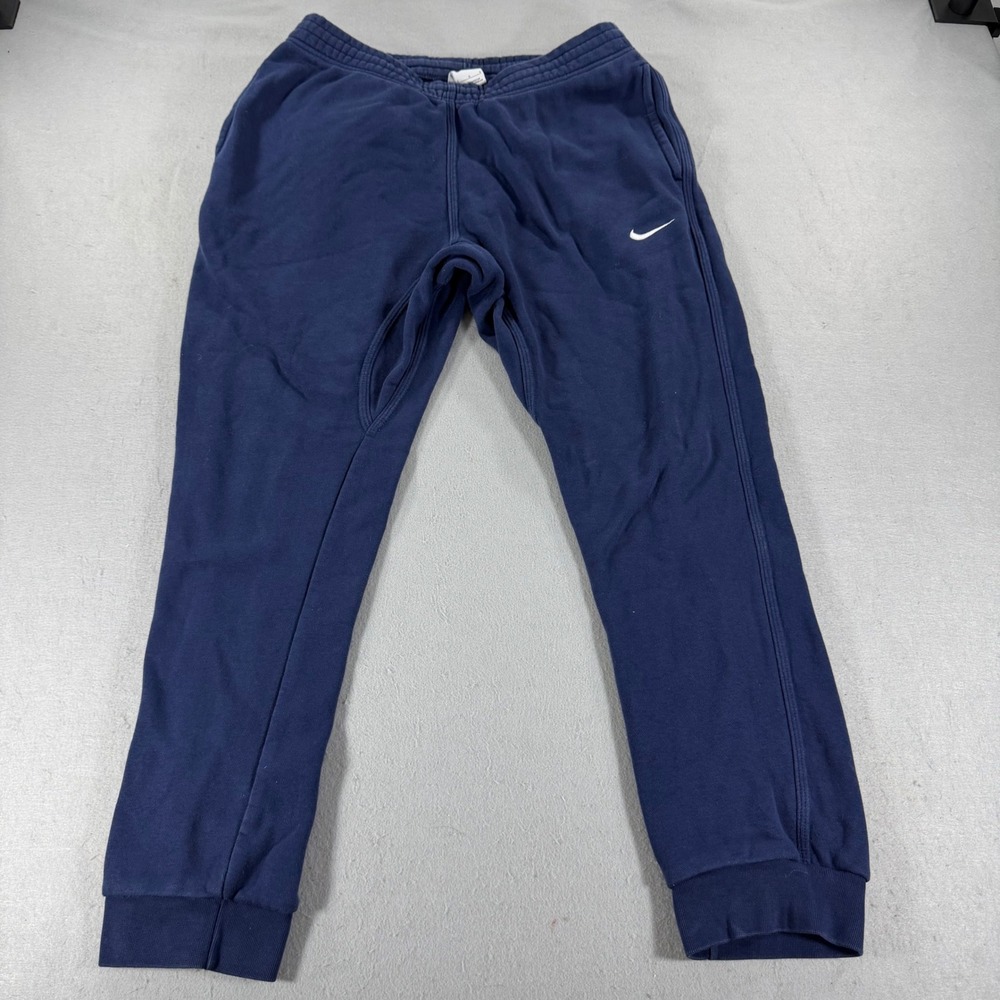 Nike‎ Club Fleece Joggers Mens Large Navy Blue Sweatpants BV2671